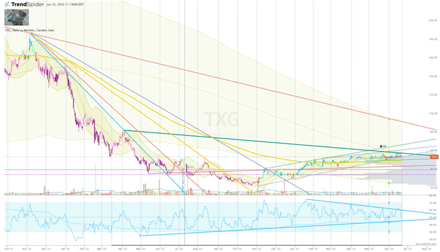 TXG Daily Chart