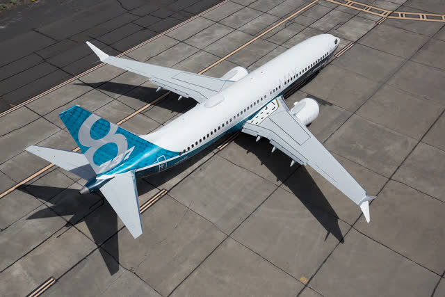 This image shows the Boeing 737 MAX 8 airplane.