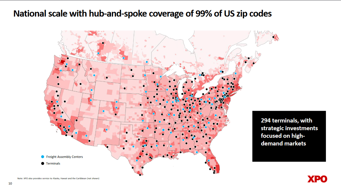 The market footprint that XPO has